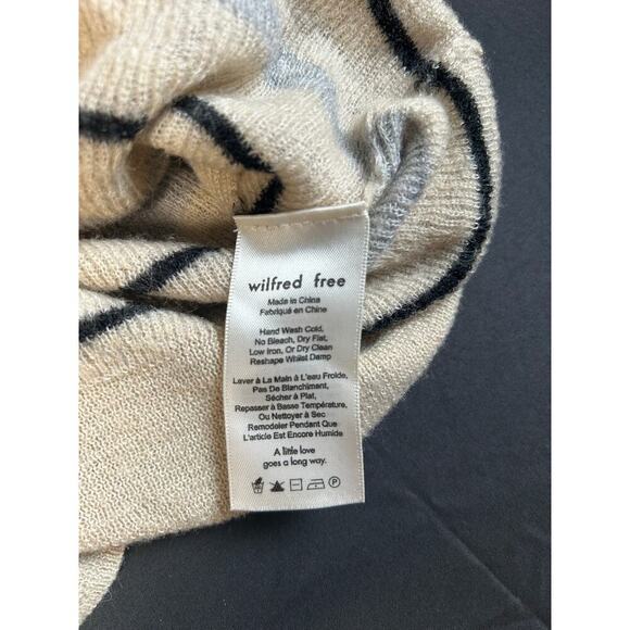 Aritzia Wilfred Free Lightweight Sheer Beige, Black, Gray  Sweater Size S - Picture 8 of 11